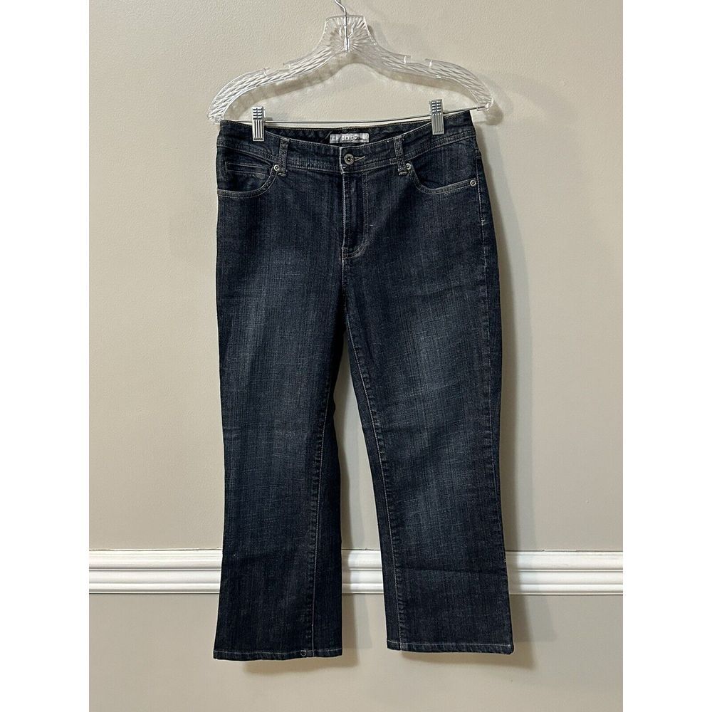 Chico's Women's Platinum Denim Quartz Jeans Blue Size 0 Short Straightโ Leg